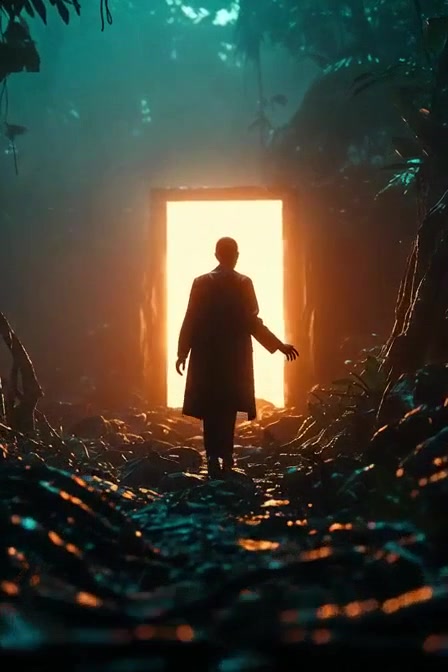 Portal im dunklen Dschungel